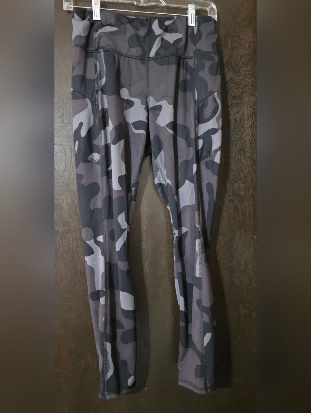 💢4For$20 Athleta Camo Performance Leggings Wide Waistband Zip Pockets Sz S